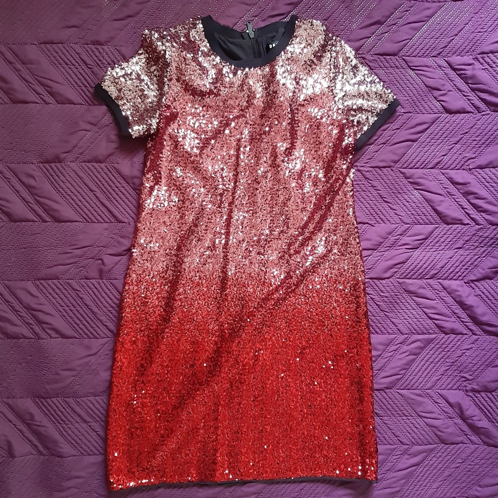 DKNY Sequins T-shirt Dress
